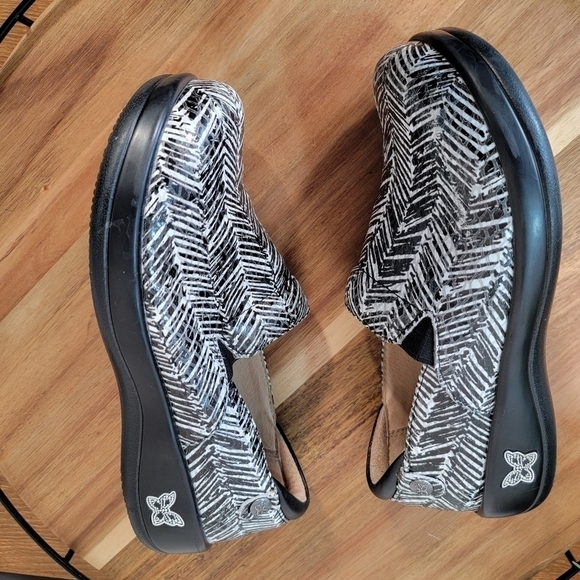 Alegria Keli Black & white Professional Nursing Nurse Work Shoes Flats Size 36 - Picture 9 of 17